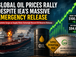 Global Oil Prices Rally chart showing crude oil surge