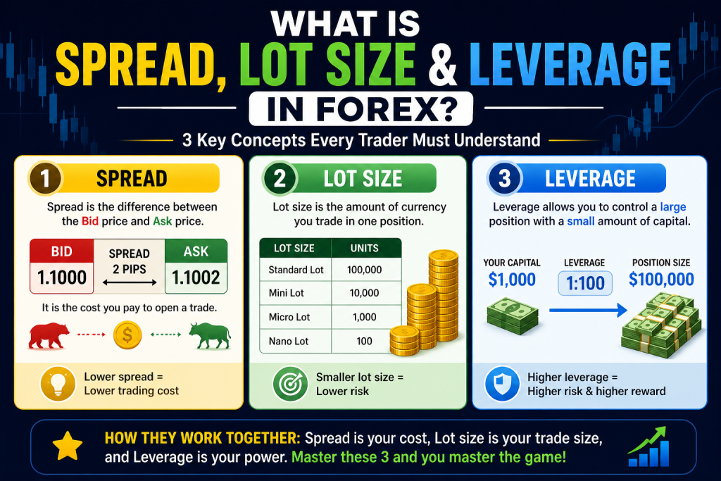 Forex trading basics: spread, lot size, leverage
