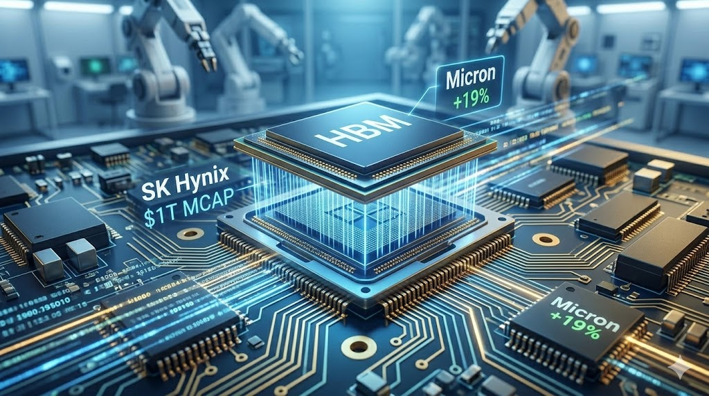 A digital stock chart illustrating the latest Global Market Trends in the Asian tech and semiconductor boom.