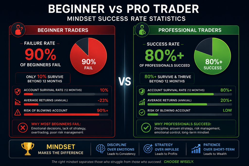 beginner vs pro trader mindset